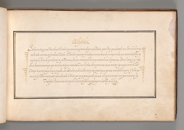 Calligraphic Exercise in Spanish
