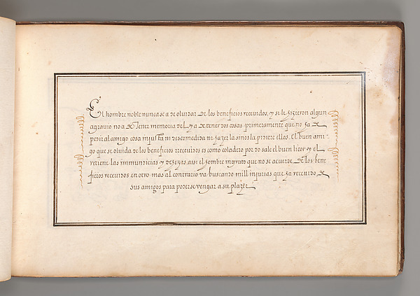 Calligraphic Exercise in Spanish