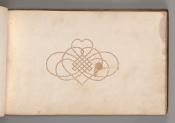 Micrographic Design in the Shape of a Lovers Knot by Anonymous, The Metropolitan Museum of Art