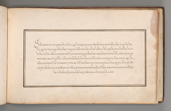 Calligraphic Exercise in Spanish