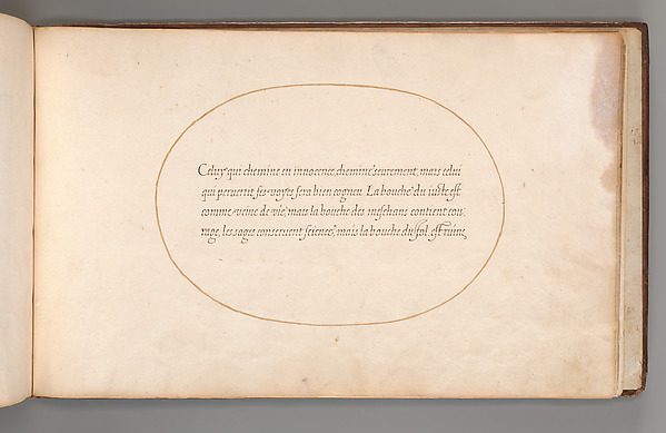 Calligraphic Exercise in French
