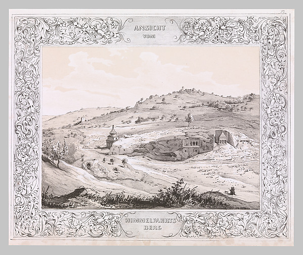 View of the Mount of Olives, from Malerische Ansichten aus dem Orient, gessamelt auf der Reise Sr. Hoheit des Herrn Herzogs Maximilian in Bayern nach Nubien, Aegypten, Palaestina, Syrien und Malta (Picturesque views from the Orient, assembled on the journey of his Serene Highness, the Duke Maximilian in Bavaria, to Nubia, Egypt, Palestine, Syria and Malta)