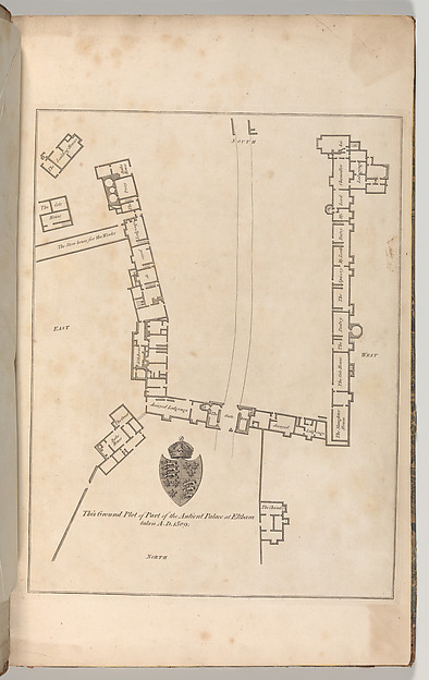 Ground plan of Ancient Palace at Eltham, from Edward Hasted's "The History and Topographical Survey of the County of Kent", vols. 1-3