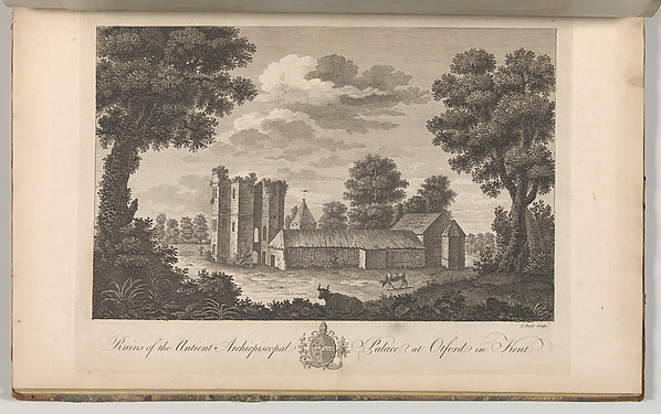 Ruins of the Ancient Archiepiscopal Palace at Otford in Kent, from Edward Hasted's "The History and Topographical Survey of the County of Kent", vols. 1-3