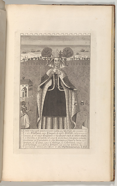 Edyve, the good queen and noble mother to Etheltane, Edmund and Eldred, Kinges of England..., from Edward Hasted's "The History and Topographical Survey of the County of Kent", vols. 1-3