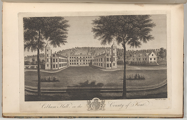 Cobham Hall in the County of Kent, from Edward Hasted's "The History and Topographical Survey of the County of Kent", vols. 1-3