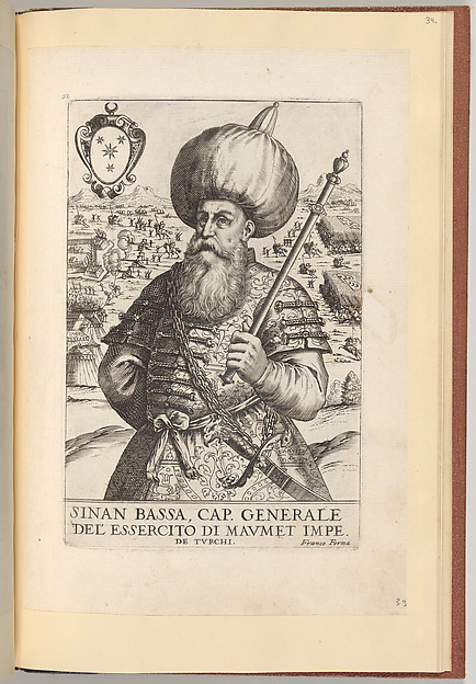 Sinan Bassa, from Effigie naturali dei maggior prencipi et piu valorosi capitani di questa eta con l'arme loro