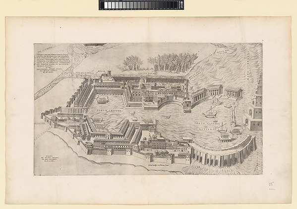Speculum Romanae Magnificentiae: Birdseye View of the Port of Rome