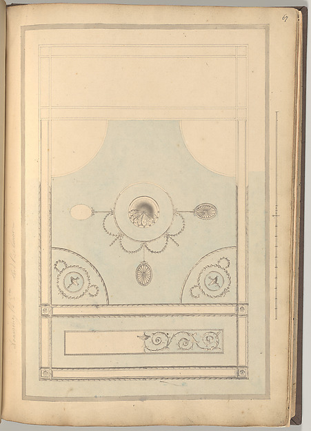 Design for Drawing Room Ceiling, Castlecoole, County Fermanagh, Ireland
