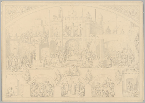 Preparatory Drawing for a Print Series on the History of Germany (Die Geschichte des deutschen Volkes in fünfzehn Bildern)