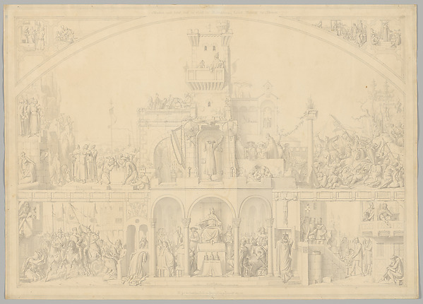 Preparatory Drawing for a Print Series on the History of Germany (Die Geschichte des deutschen Volkes in fünfzehn Bildern)