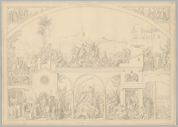 Preparatory Drawing for a Print Series on the History of Germany (Die Geschichte des deutschen Volkes in fünfzehn Bildern)