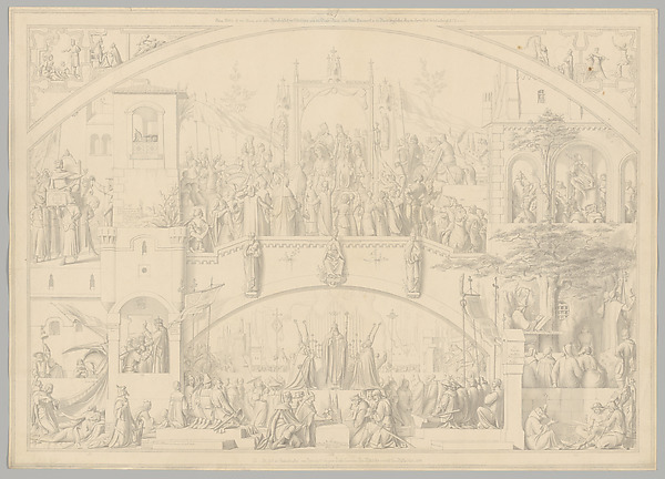 Preparatory Drawing for a Print Series on the History of Germany (Die Geschichte des deutschen Volkes in fünfzehn Bildern)