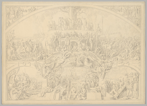 Preparatory Drawing for a Print Series on the History of Germany (Die Geschichte des deutschen Volkes in fünfzehn Bildern)
