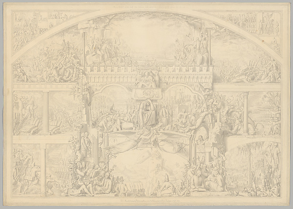 Preparatory Drawing for a Print Series on the History of Germany (Die Geschichte des deutschen Volkes in fünfzehn Bildern)