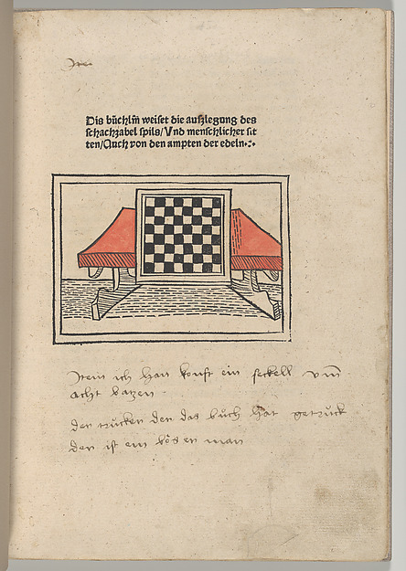 The Book of Chess by Jacobus de Cessolis, The Metropolitan Museum of Art