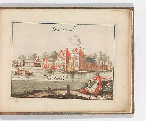 'Den Omval, den Amstel', in: Tooneel Der Voornaamste Nederlands Huizen, En Lust Hoven, Naar T Leven Afgebeeld