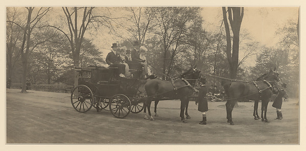Coaching Club Members in a Park Drag in Central Park