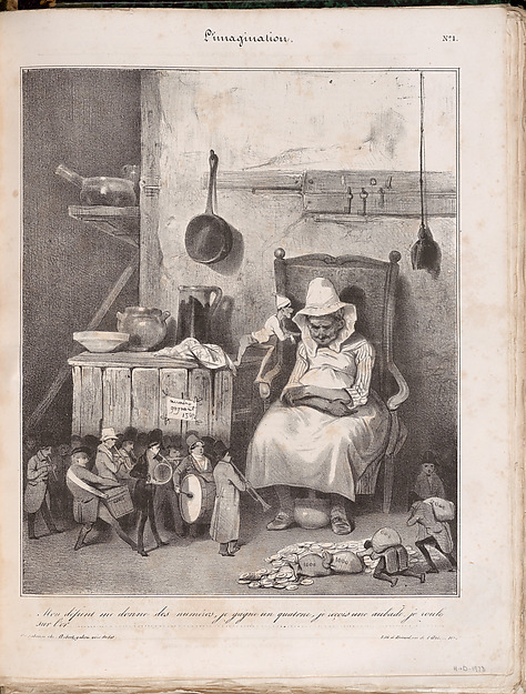 My deceased husband gave me tickets…, from ‘L’Imagination’ published in Le CharivariJanuary 14, 1833