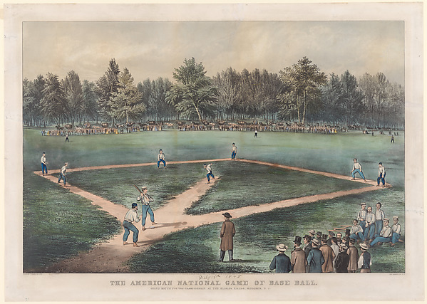 Currier & Ives, The American National Game of Base Ball: Grand Match for the Championship at the Elysian Fields, Hoboken, N. J.