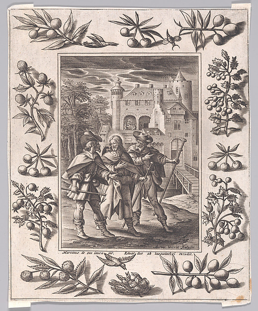 Christ on the way to Emmaus [Mark 16:12] by Maerten de Vos