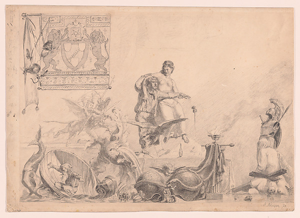 Recto:  Phantasie und Künstler (Imagination and the Artist); Verso:  Studie zu Phantasie und Künstler (Study for Imagination and the Artists)