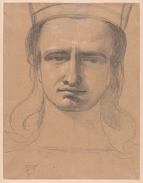 Head of King Solomon (recto); Classical Head (verso) by Benjamin Robert Haydon