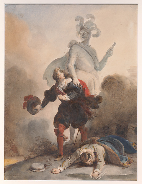 Alexandre Evariste Fragonard, Don Juan and the Commander's Statue (Last Scene of Mozart's Don Giovanni)