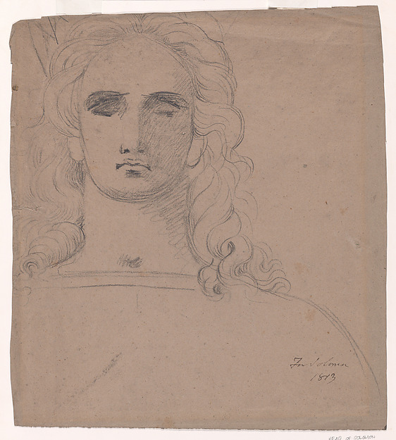 Head of King Solomon (recto); Study of a boy's head and arm (verso) by Benjamin Robert Haydon