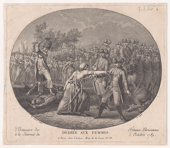 The Bravery of Parisian Women on October 5, 1789
