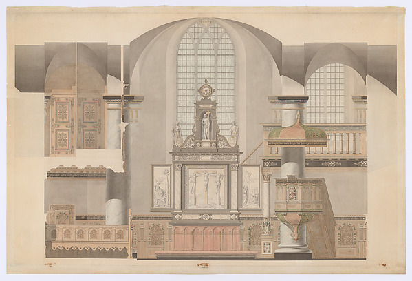 Elevation of the Altar Wall in the Royal Chapel at Kronborg Castle, Denmark