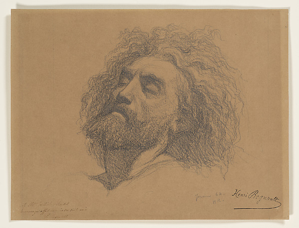 Head Study for "The Entombment of Christ" by Henri Regnault