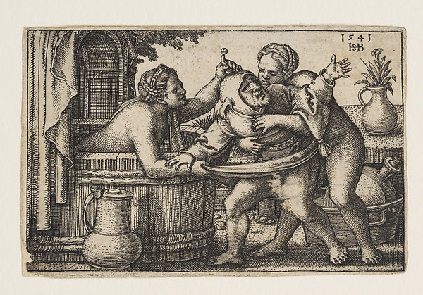 Buffoon and the Two Bathing Women