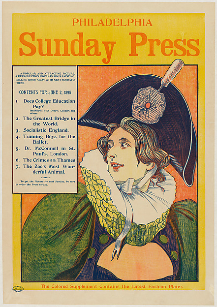 Advertisement for Philadelphia Sunday Press: June 2, 1895