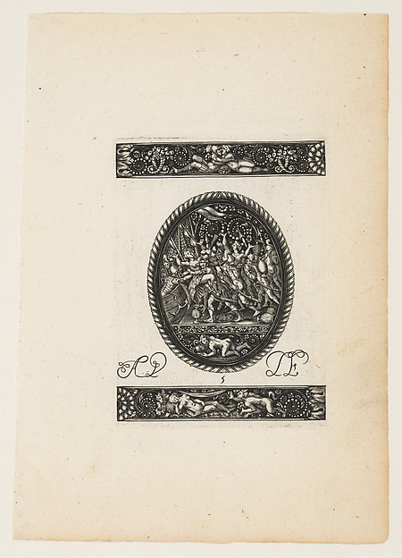 Oval Watch Case with the Abduction of Helen of Troy (?), from a Series of Six Designs for Watch Cases