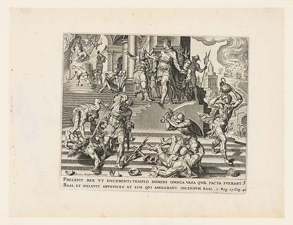 The Destruction of the Temple of Baal and the Slaughter of His Priests by Claes Jansz. Visscher, The Metropolitan Museum of Art