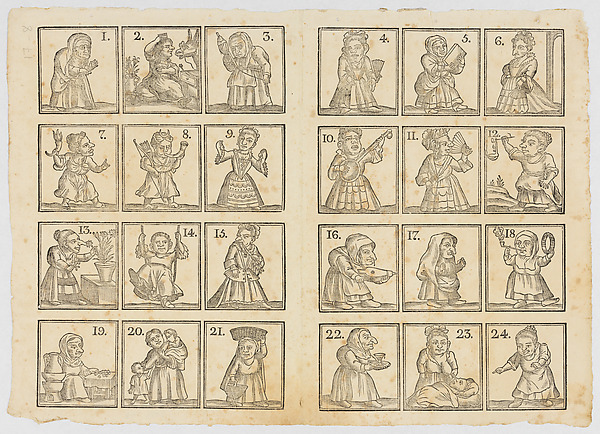 24 female dwarfs representing the trades and character types by Ildefonso Mompié, The Metropolitan Museum of Art