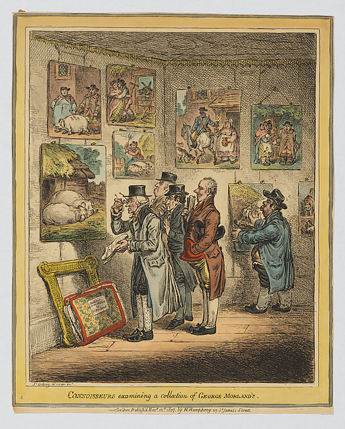 Connoisseurs Examining a Collection of George Morland's by James Gillray, The Metropolitan Museum of Art