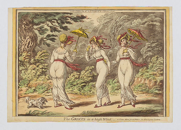 The Graces in a High Wind – a Scene taken from Nature in Kensington Gardens