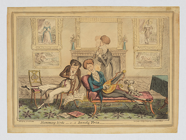 Humming-birds–or–a Dandy Trio by George Cruikshank, The Metropolitan Museum of Art