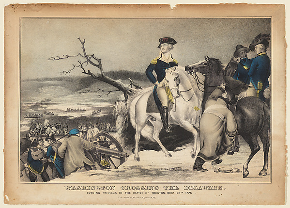 Washington Crossing the Delaware: Evening Previous to the Battle of Trenton, December 25th, 1776