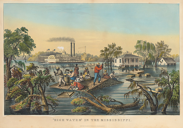 "High Water" in the Mississippi by Frances Flora Bond Palmer, The Metropolitan Museum of Art