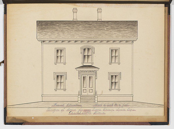 Portfolio containing Six Designs for the George Henry Lyon House, Cambridge, Massachusetts