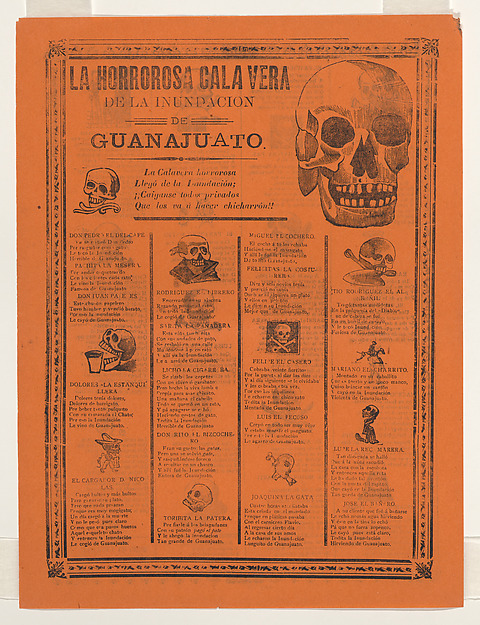 The horrific skeleton of the flood of Guanajuato by José Guadalupe Posada
