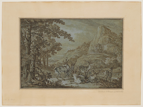 Landscape with Stags