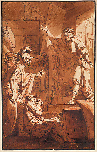 Messenger at the Door of a Guardhouse