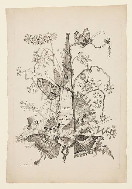 Title page from Essay on Butterflies Masquerading as Humans (Essai de Papilloneries Humaines)