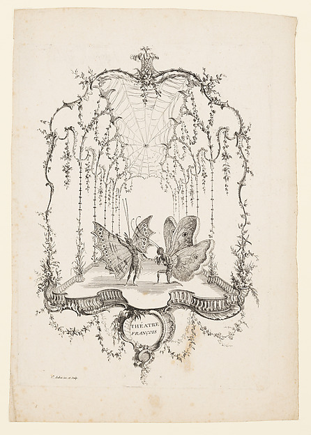 French Theatre (Théatre Français), from Essai de Papilloneries Humaines par Saint Aubin