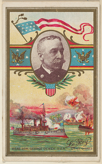 Rear Admiral George Dewey, U.S. Navy, from the "Generals" series (T63), issued by LeRoy Little Cigars