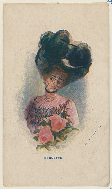 Coquette, from the "Girls and Men in Costume" series (T65), issued with Golden Eagle Cigars by I. Lewis & Co. by I. Lewis & Co., Newark, New Jersey, The Metropolitan Museum of Art